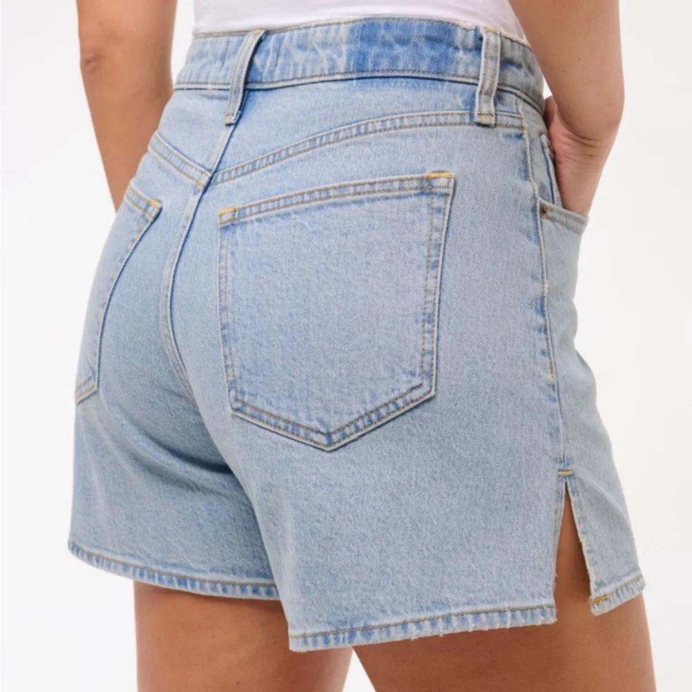 Abercrombie & Fitch Light Blue Jean Shorts - Dad Shorts - Curve Love - Picture 2 of 14